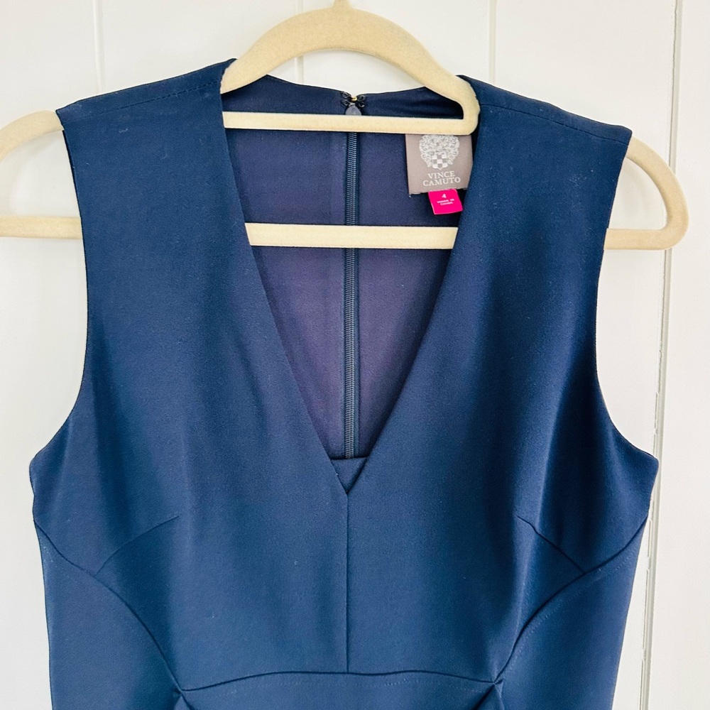 Vince Camuto Navy Blue Midi Dress - Picture 3 of 4